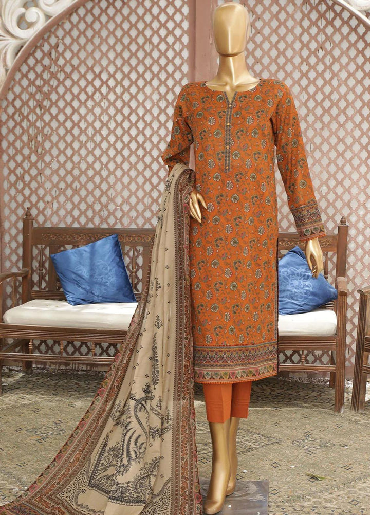 HZ Textiles Printed Lawn Suits Unstitched 3 Piece HZ23PP-V4 PPC-45 - Summer Collection