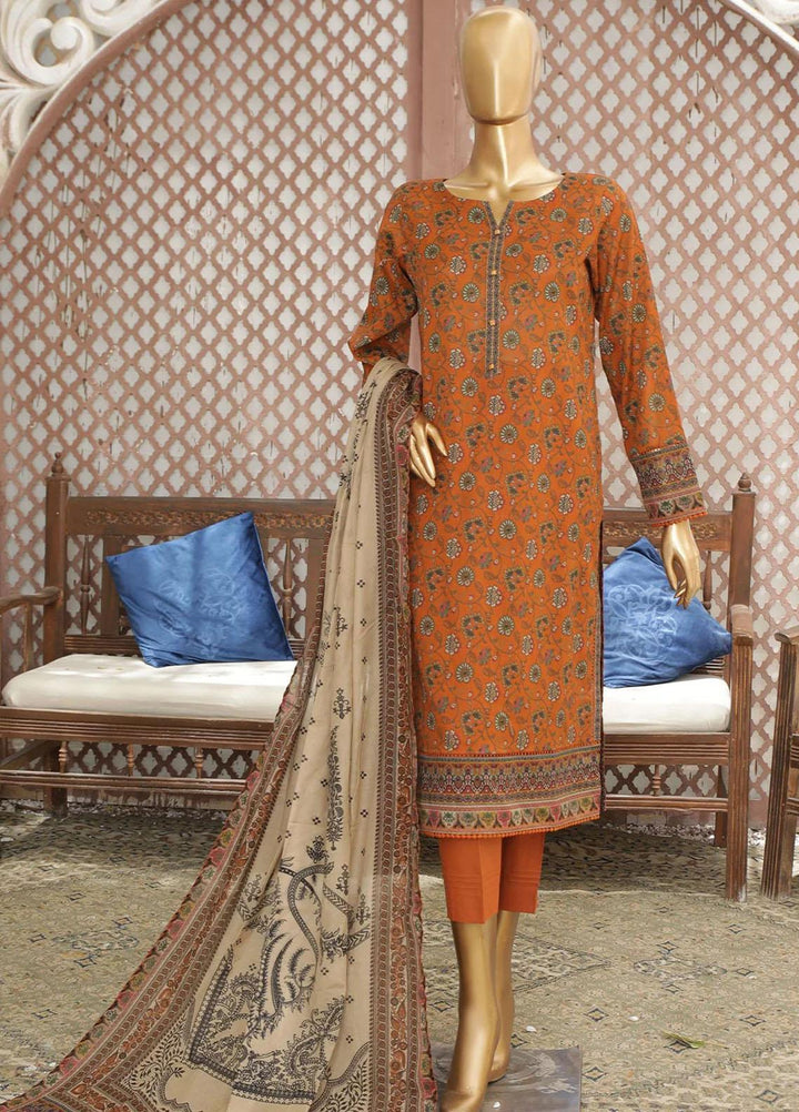 HZ Textiles Printed Lawn Suits Unstitched 3 Piece HZ23PP-V4 PPC-45 - Summer Collection