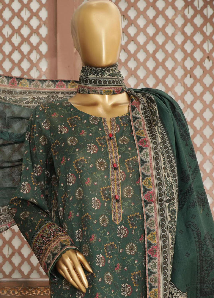 HZ Textiles Printed Lawn Suits Unstitched 3 Piece HZ23PP-V4 PPC-46 - Summer Collection