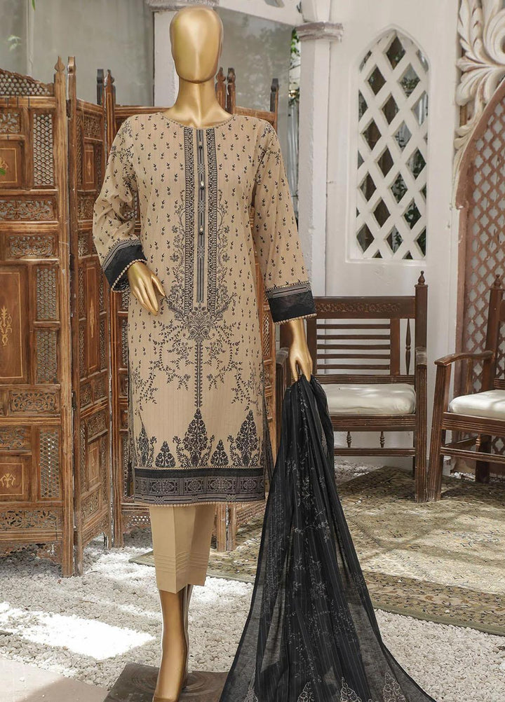 HZ Textiles Printed Lawn Suits Unstitched 3 Piece HZ23PP-V4 PPC-47 - Summer Collection