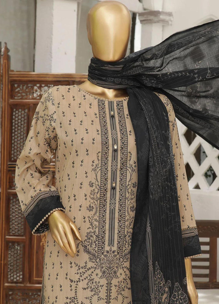 HZ Textiles Printed Lawn Suits Unstitched 3 Piece HZ23PP-V4 PPC-47 - Summer Collection