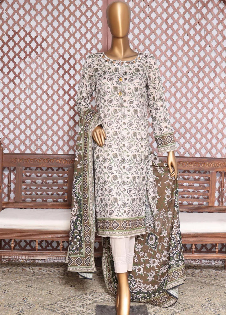 HZ Textiles Printed Lawn Suits Unstitched 3 Piece HZ23PP-V4 PPC-48 - Summer Collection
