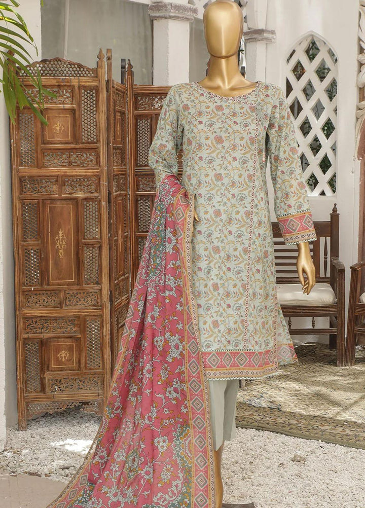 HZ Textiles Printed Lawn Suits Unstitched 3 Piece HZ23PP-V4 PPC-49 - Summer Collection