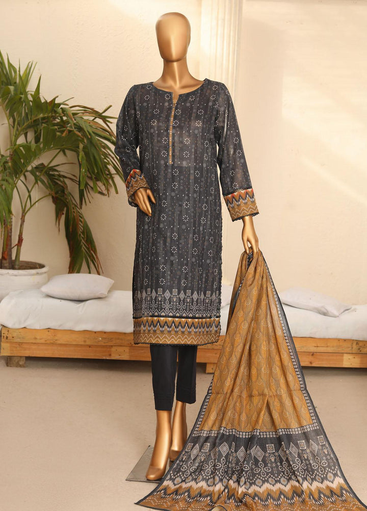 HZ Textiles Printed Lawn Suits Unstitched 3 Piece HZ23PP-V5 PPC-114 - Summer Collection