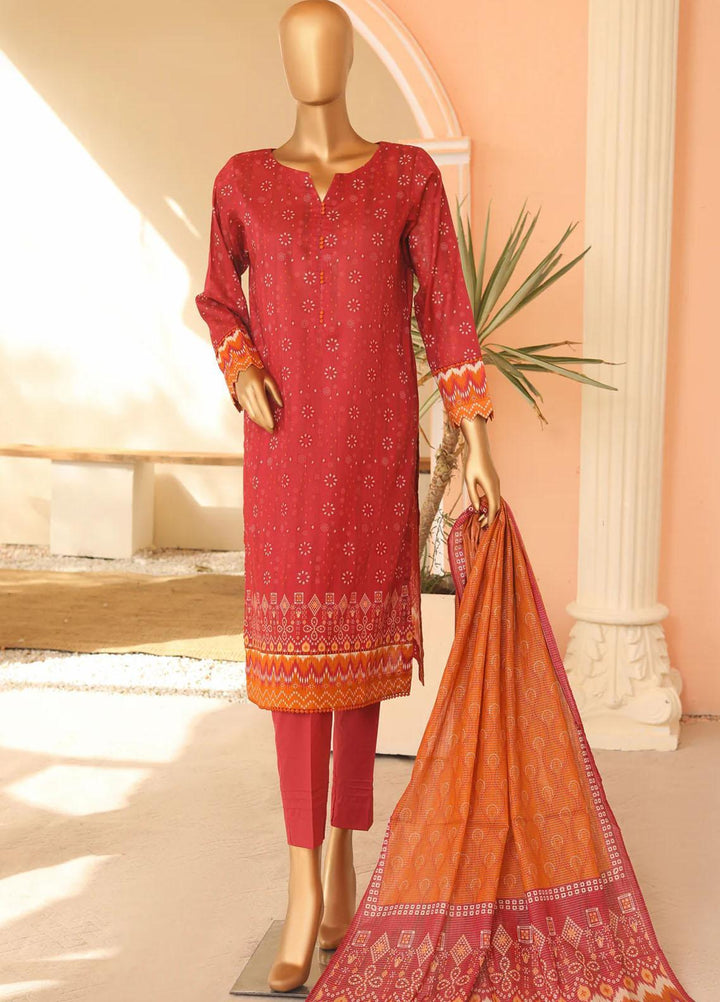 HZ Textiles Printed Lawn Suits Unstitched 3 Piece HZ23PP-V5 PPC-115 - Summer Collection