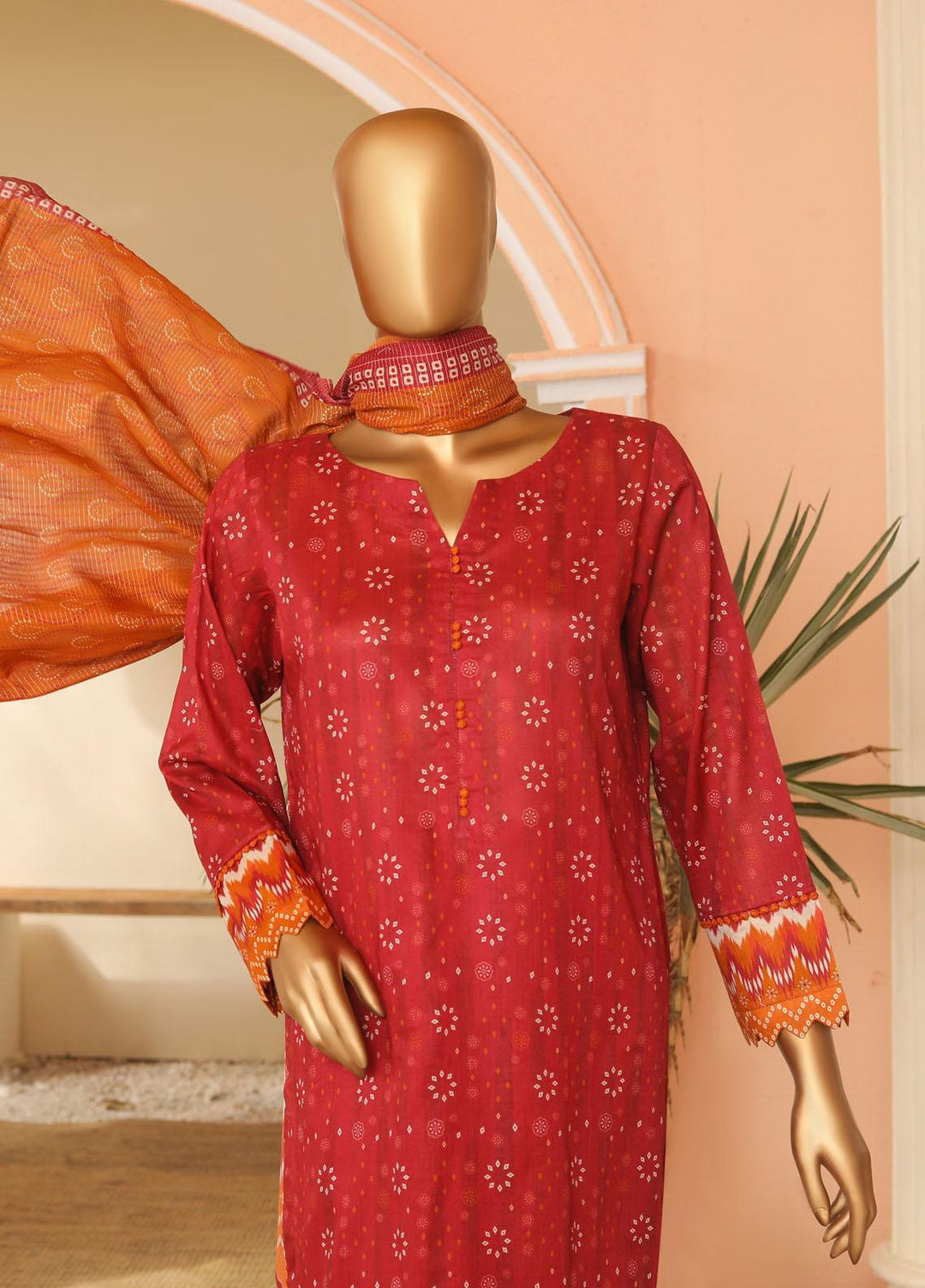 HZ Textiles Printed Lawn Suits Unstitched 3 Piece HZ23PP-V5 PPC-115 - Summer Collection