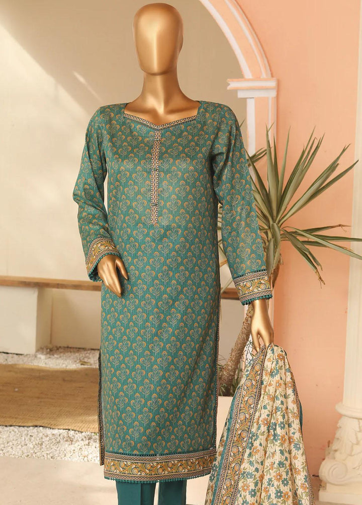 HZ Textiles Printed Lawn Suits Unstitched 3 Piece HZ23PP-V5 PPC-117 - Summer Collection