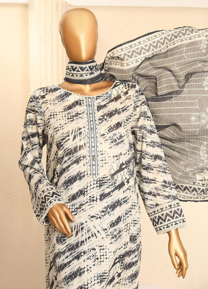 HZ Textiles Printed Lawn Suits Unstitched 3 Piece HZ23PP-V5 PPC-121 - Summer Collection