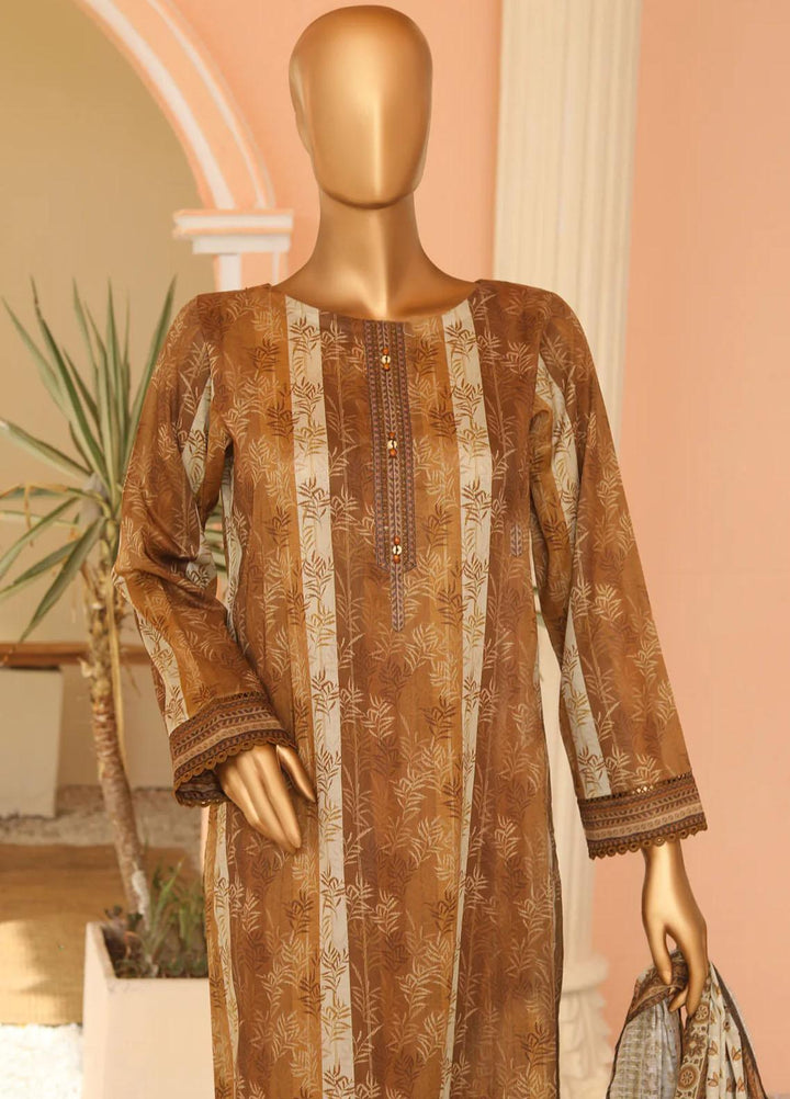 HZ Textiles Printed Lawn Suits Unstitched 3 Piece HZ23PP-V5 PPC-124 - Summer Collection