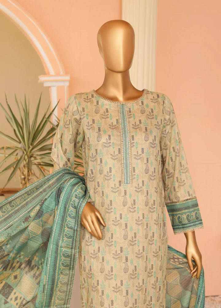 HZ Textiles Printed Lawn Suits Unstitched 3 Piece HZ23PP-V5 PPC-125 - Summer Collection