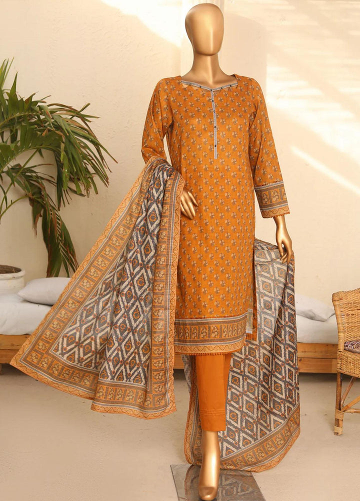 HZ Textiles Printed Lawn Suits Unstitched 3 Piece HZ23PP-V5 PPC-126 - Summer Collection