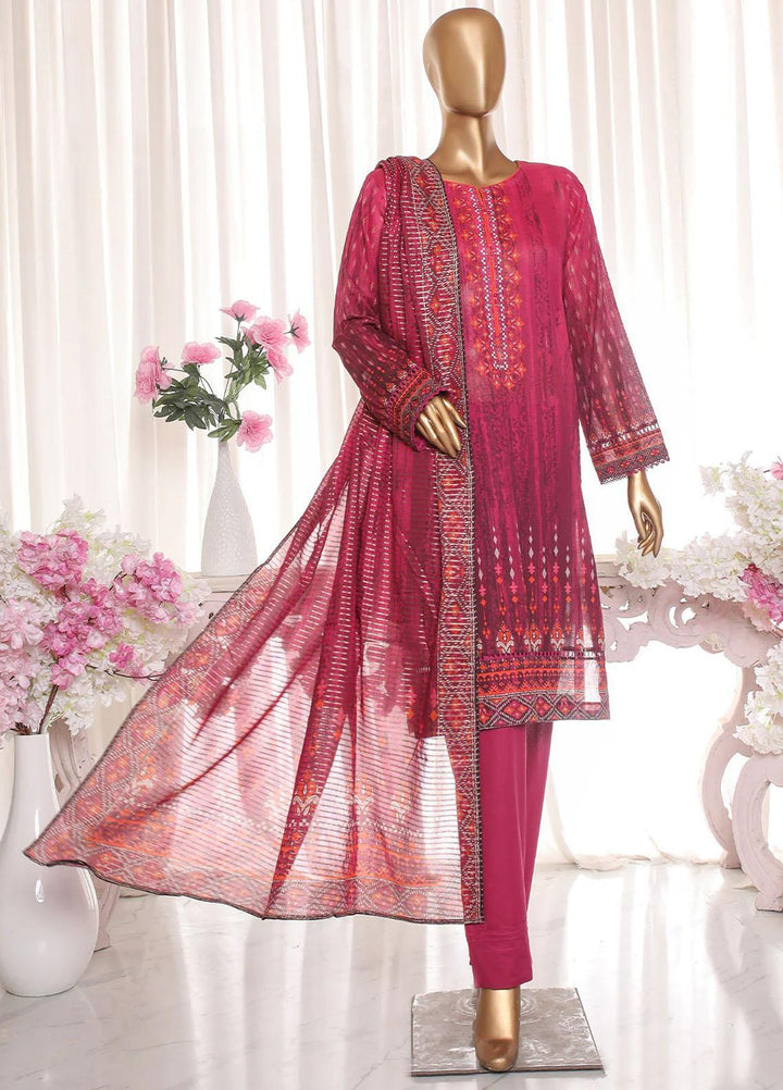 HZ Textiles Printed Lawn Suits Unstitched 3 Piece HZ23PZ PPC-13 - Summer Collection