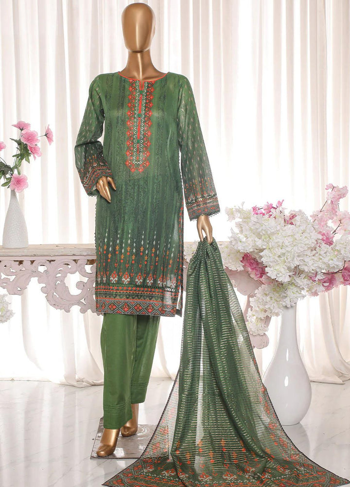 HZ Textiles Printed Lawn Suits Unstitched 3 Piece HZ23PZ PPC-14 - Summer Collection