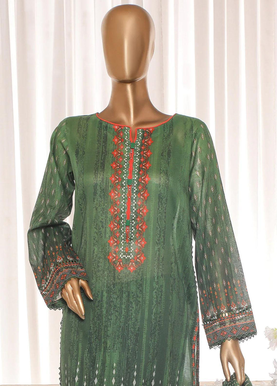 HZ Textiles Printed Lawn Suits Unstitched 3 Piece HZ23PZ PPC-14 - Summer Collection