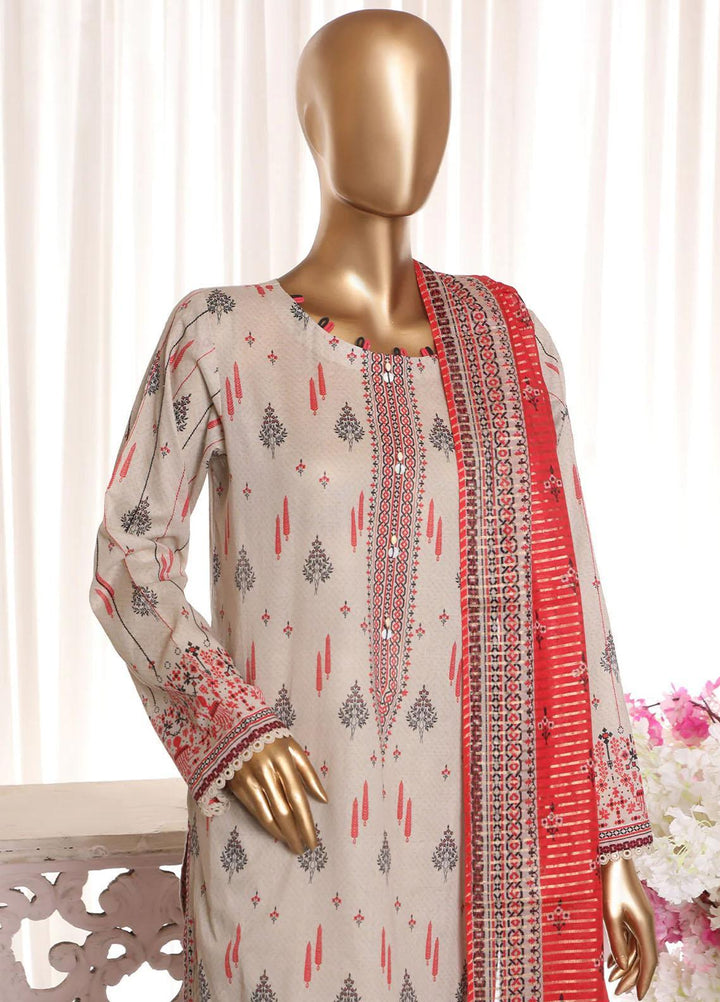 HZ Textiles Printed Lawn Suits Unstitched 3 Piece HZ23PZ PPC-15 - Summer Collection