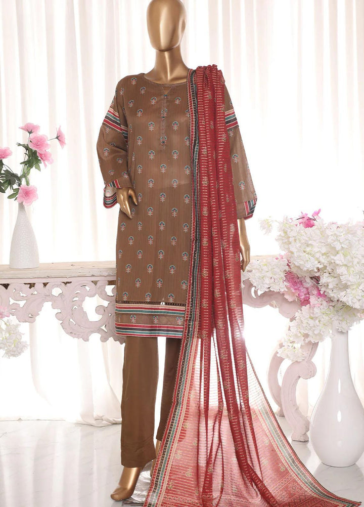 HZ Textiles Printed Lawn Suits Unstitched 3 Piece HZ23PZ PPC-19 - Summer Collection