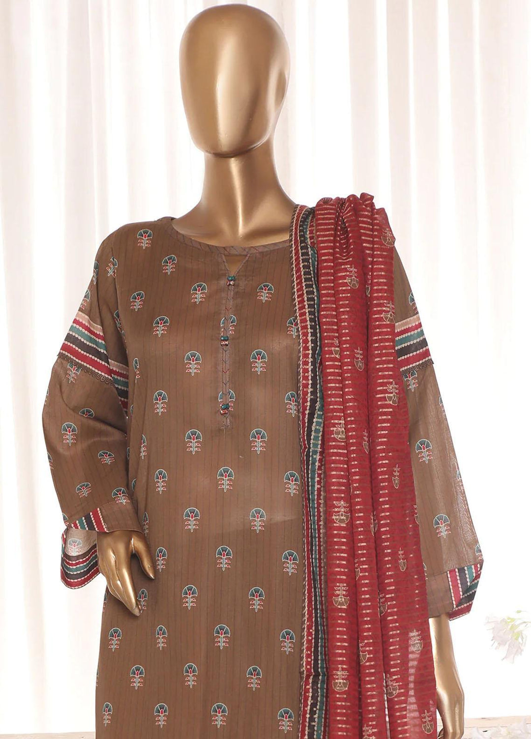 HZ Textiles Printed Lawn Suits Unstitched 3 Piece HZ23PZ PPC-19 - Summer Collection