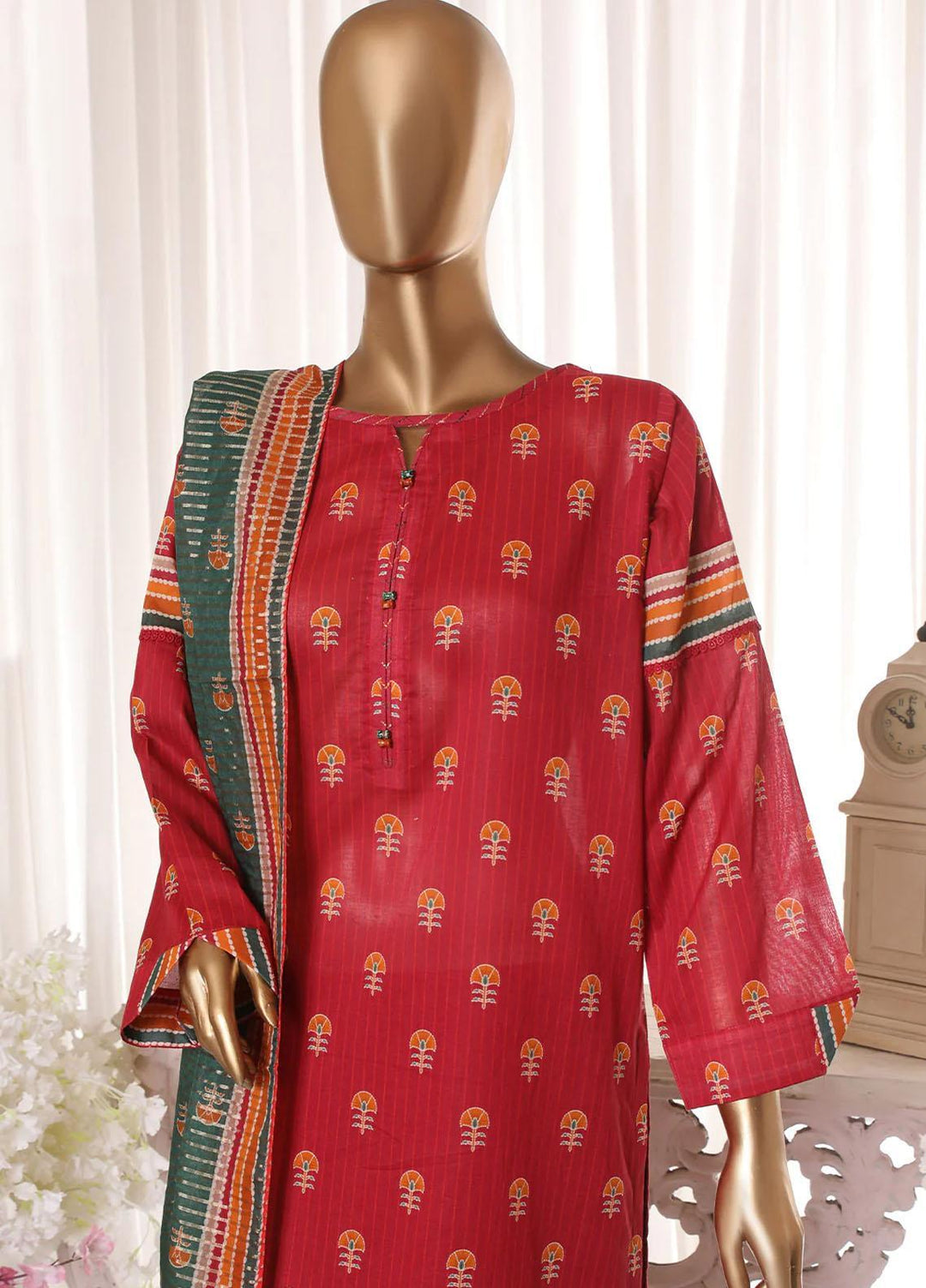 HZ Textiles Printed Lawn Suits Unstitched 3 Piece HZ23PZ PPC-20 - Summer Collection