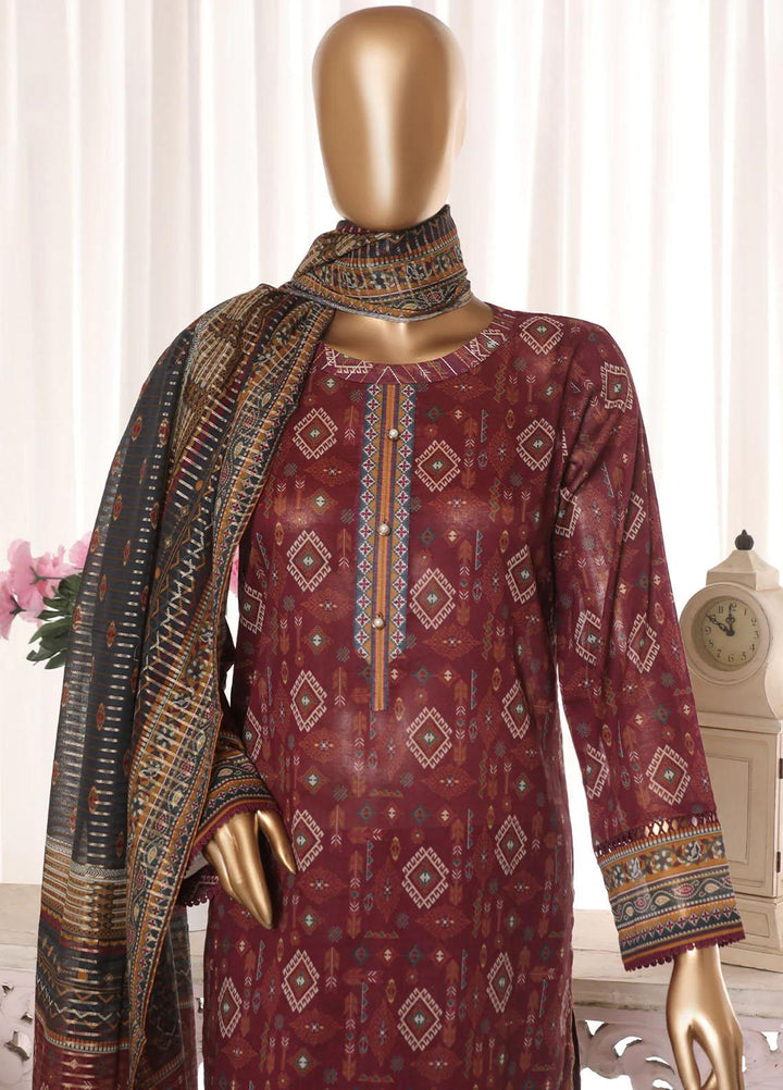 HZ Textiles Printed Lawn Suits Unstitched 3 Piece HZ23PZ PPC-21 - Summer Collection