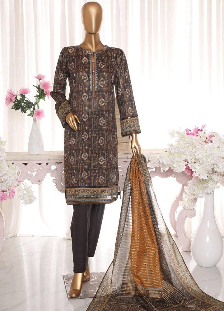 HZ Textiles Printed Lawn Suits Unstitched 3 Piece HZ23PZ PPC-22 - Summer Collection