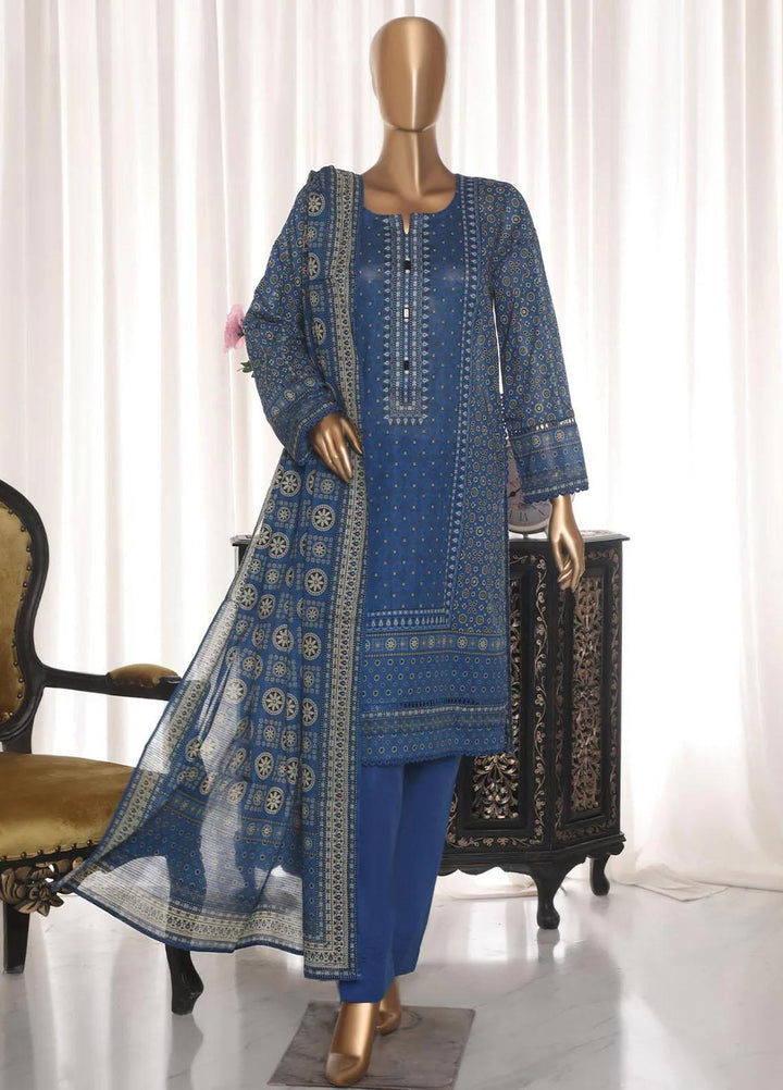 HZ Textiles Printed Lawn Suits Unstitched 3 Piece HZ23PZ PPC-23 - Summer Collection
