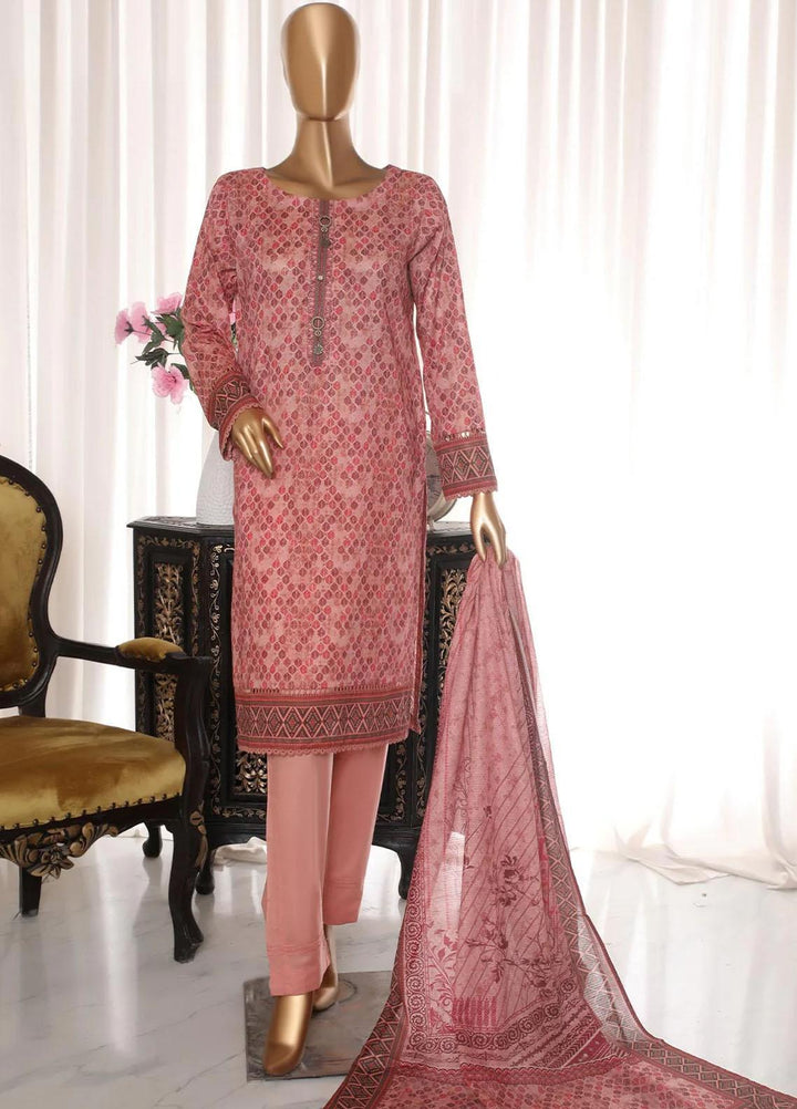 HZ Textiles Printed Lawn Suits Unstitched 3 Piece HZ23PZ PPC-24 - Summer Collection