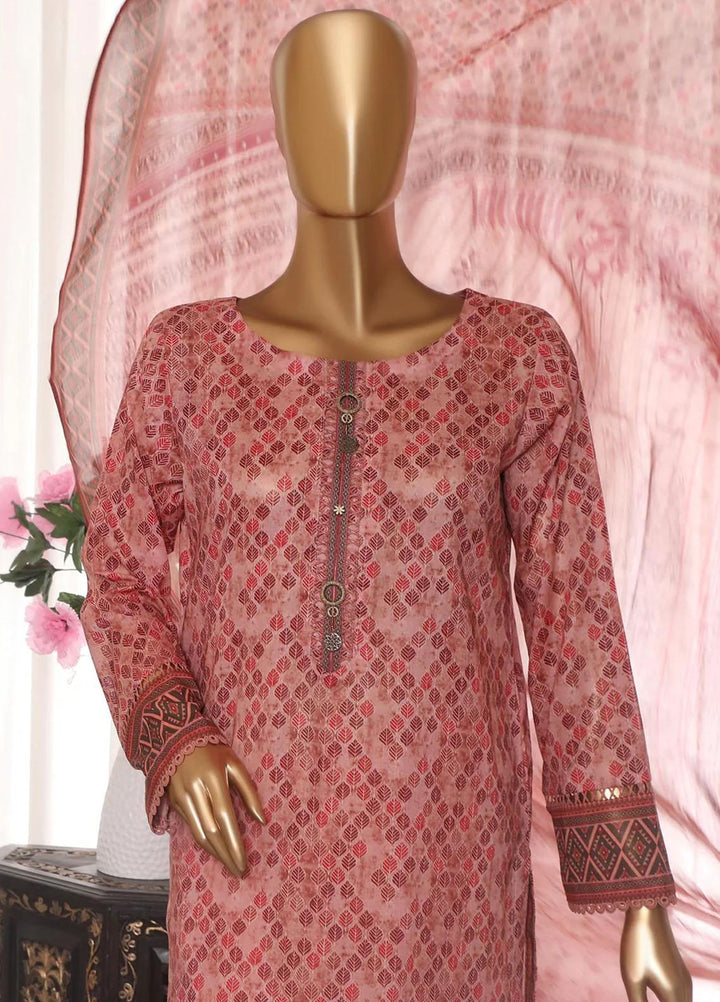HZ Textiles Printed Lawn Suits Unstitched 3 Piece HZ23PZ PPC-24 - Summer Collection
