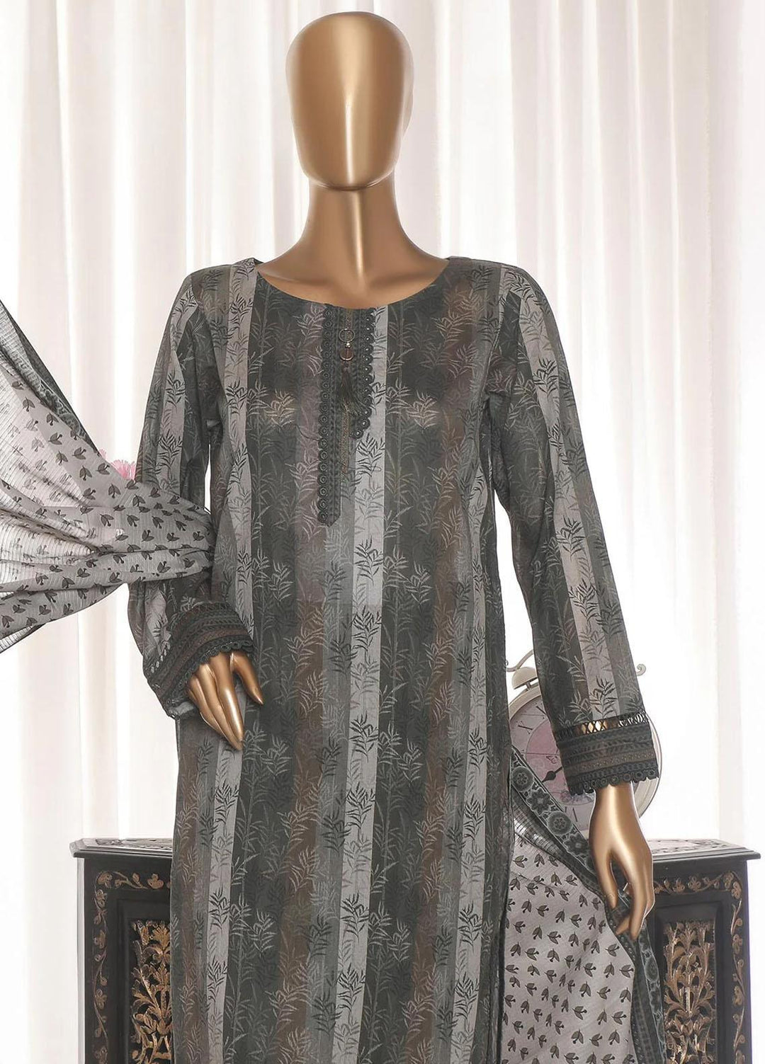 HZ Textiles Printed Lawn Suits Unstitched 3 Piece HZ23PZ PPC-28 - Summer Collection