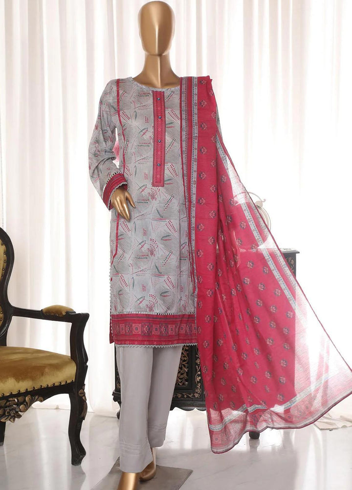 HZ Textiles Printed Lawn Suits Unstitched 3 Piece HZ23PZ PPC-30 - Summer Collection