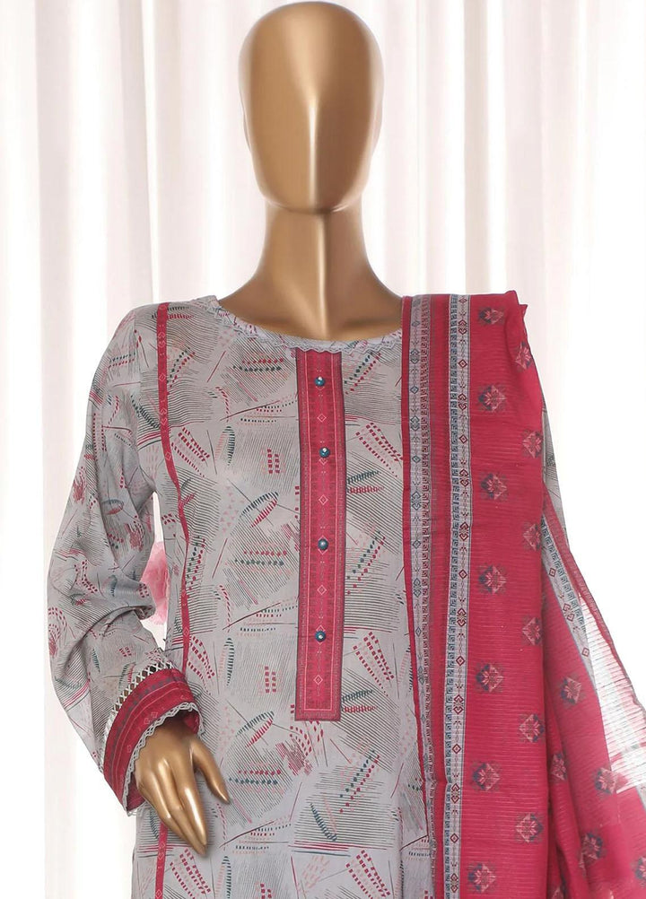 HZ Textiles Printed Lawn Suits Unstitched 3 Piece HZ23PZ PPC-30 - Summer Collection