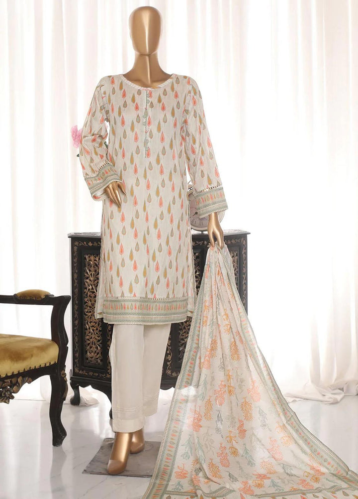 HZ Textiles Printed Lawn Suits Unstitched 3 Piece HZ23PZ PPC-31 - Summer Collection