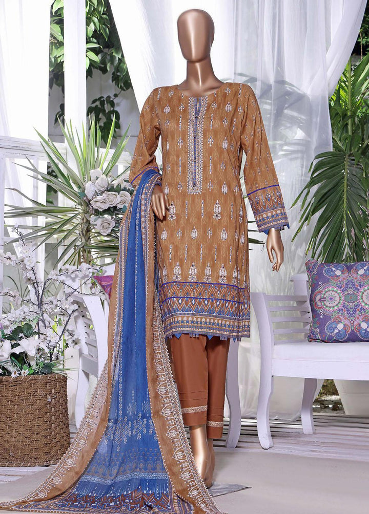 HZ Textiles Embroidered Cambric Suits Unstitched 3 Piece HZ22PC PCE-0417 - Premium Collection