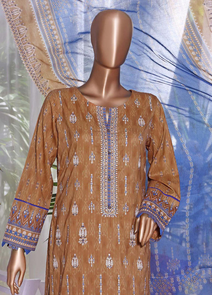 HZ Textiles Embroidered Cambric Suits Unstitched 3 Piece HZ22PC PCE-0417 - Premium Collection