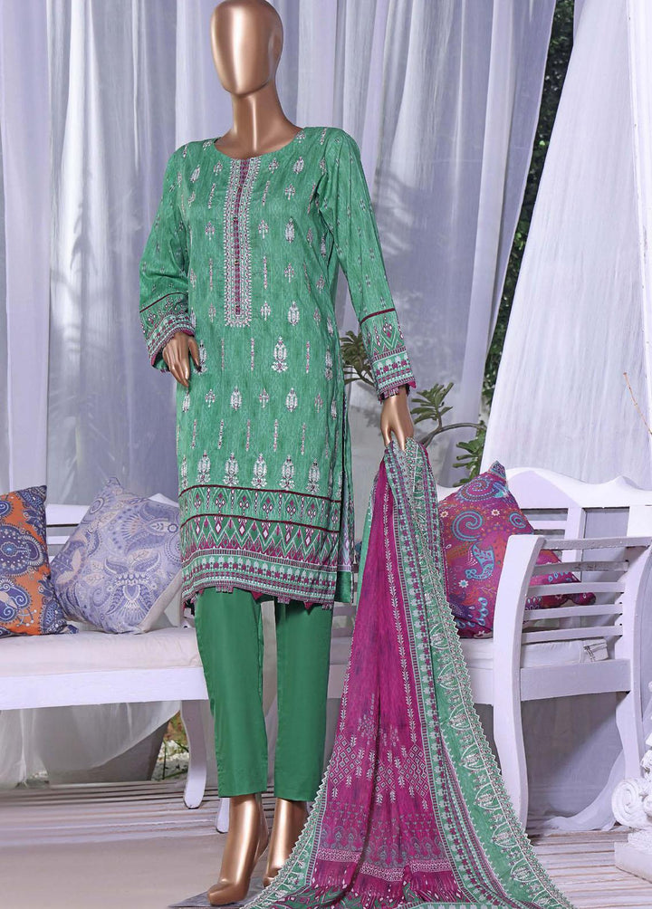 HZ Textiles Embroidered Cambric Suits Unstitched 3 Piece HZ22PC PCE-0418 - Premium Collection