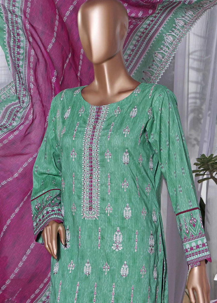 HZ Textiles Embroidered Cambric Suits Unstitched 3 Piece HZ22PC PCE-0418 - Premium Collection