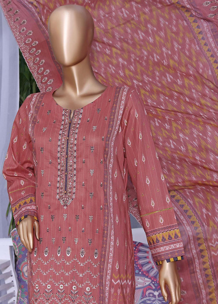 HZ Textiles Embroidered Cambric Suits Unstitched 3 Piece HZ22PC PCE-0420 - Premium Collection