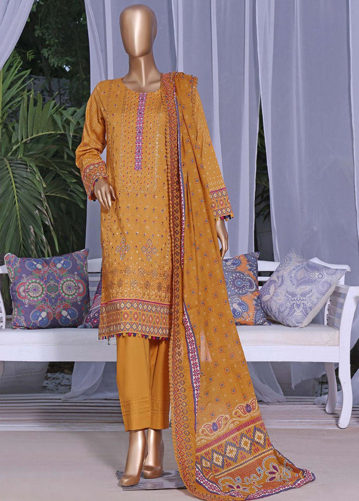 HZ Textiles Embroidered Cambric Suits Unstitched 3 Piece HZ22PC PCE-0421 - Premium Collection