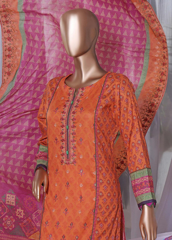 HZ Textiles Embroidered Cambric Suits Unstitched 3 Piece HZ22PC PCE-0422 - Premium Collection