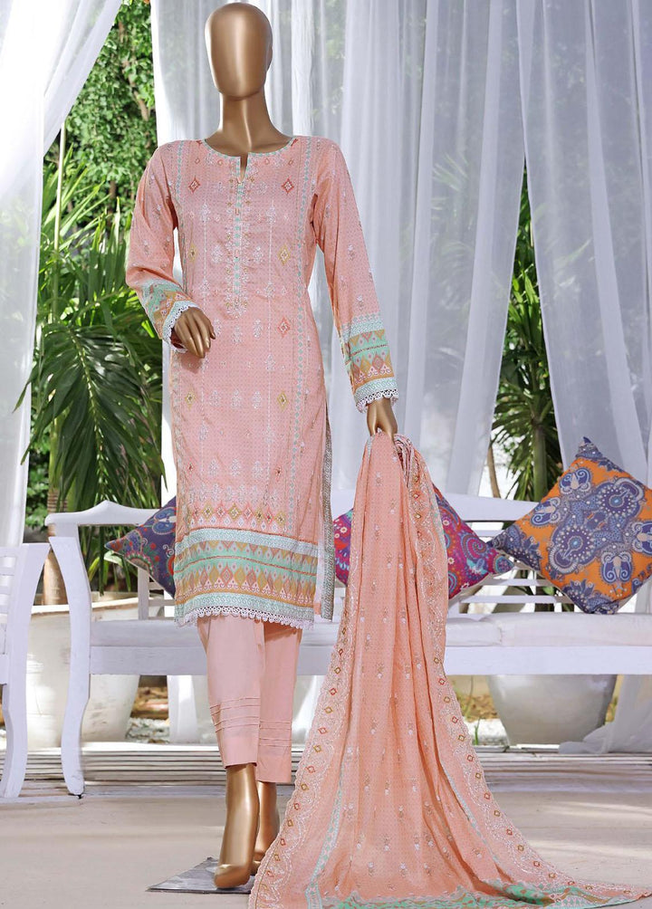 HZ Textiles Embroidered Cambric Suits Unstitched 3 Piece HZ22PC PCE-0424 - Premium Collection