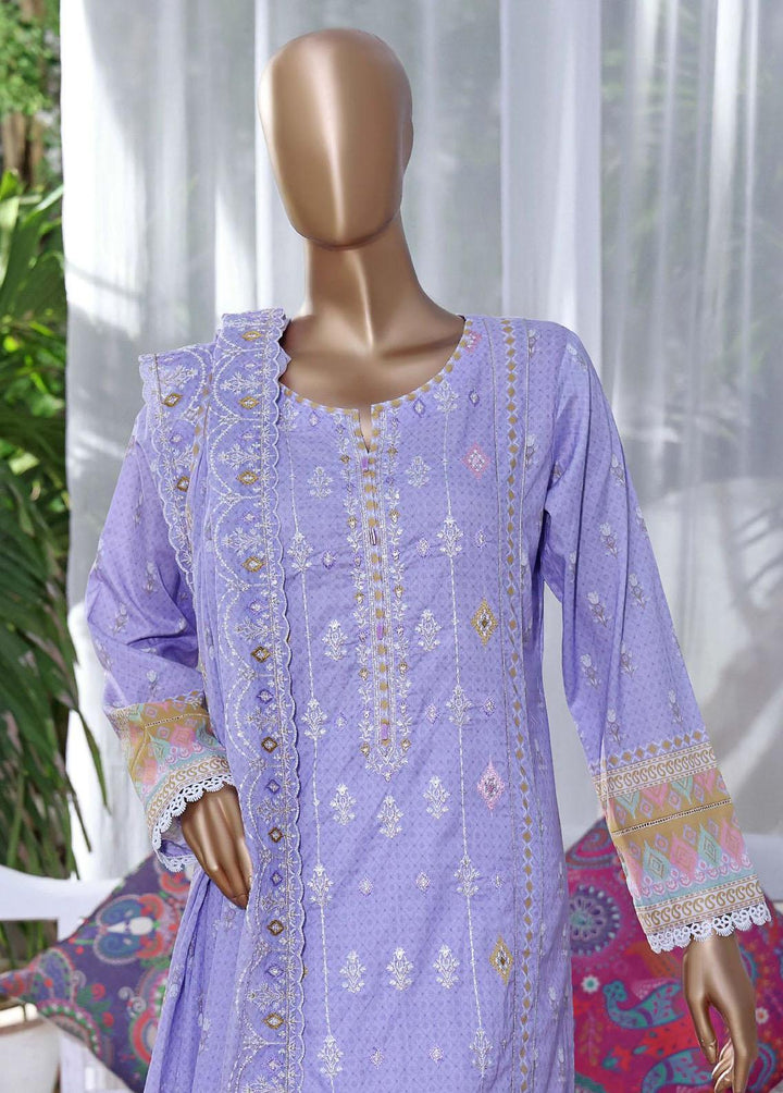 HZ Textiles Embroidered Cambric Suits Unstitched 3 Piece HZ22PC PCE-0425 - Premium Collection
