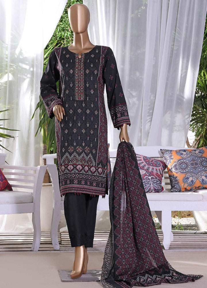 HZ Textiles Embroidered Cambric Suits Unstitched 3 Piece HZ22PC PCE-0426 - Premium Collection