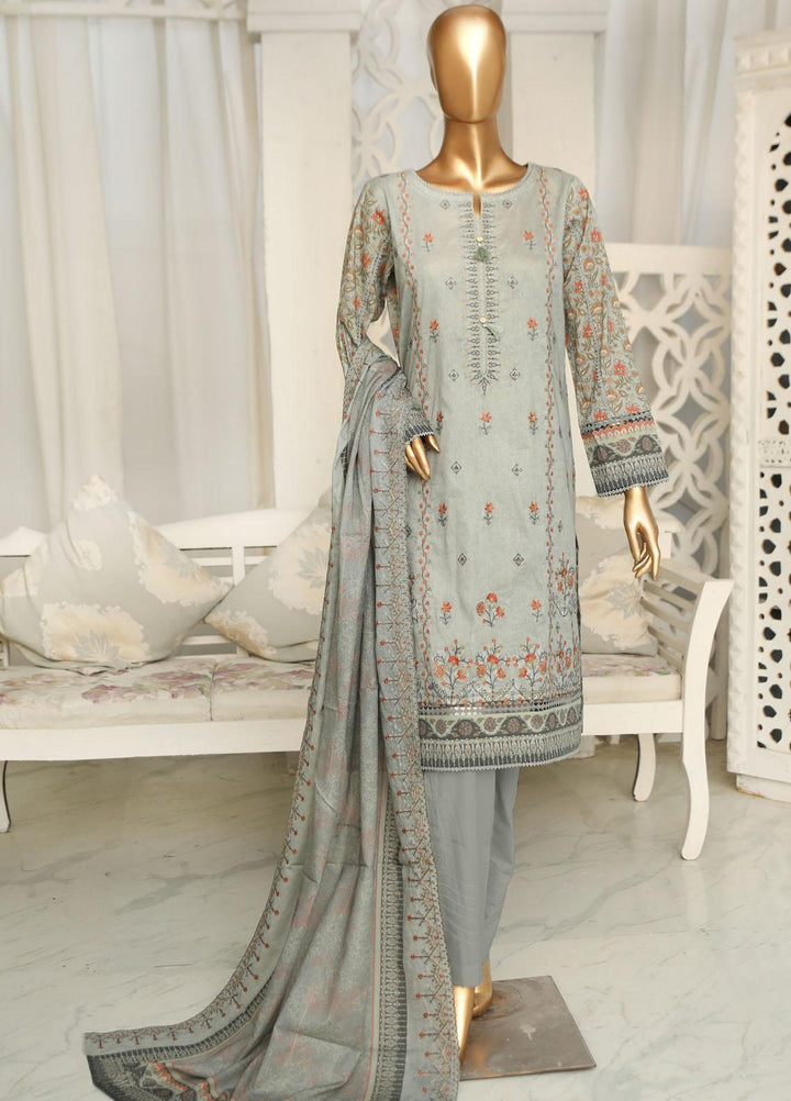 HZ Textiles Embroidered Lawn Suits Unstitched 3 Piece HZ23PCH-1 PEC-2312 - Summer Collection