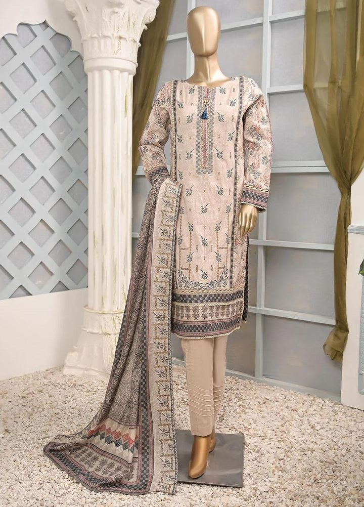 HZ Textiles Embroidered Lawn Suits Unstitched 3 Piece HZ23PCH-5 PEC-2305 - Summer Collection