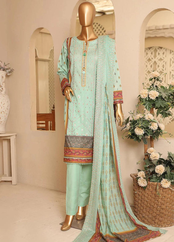 HZ Textiles Embroidered Lawn Suits Unstitched 3 Piece HZ23PCH-5 PEC-2313 - Summer Collection