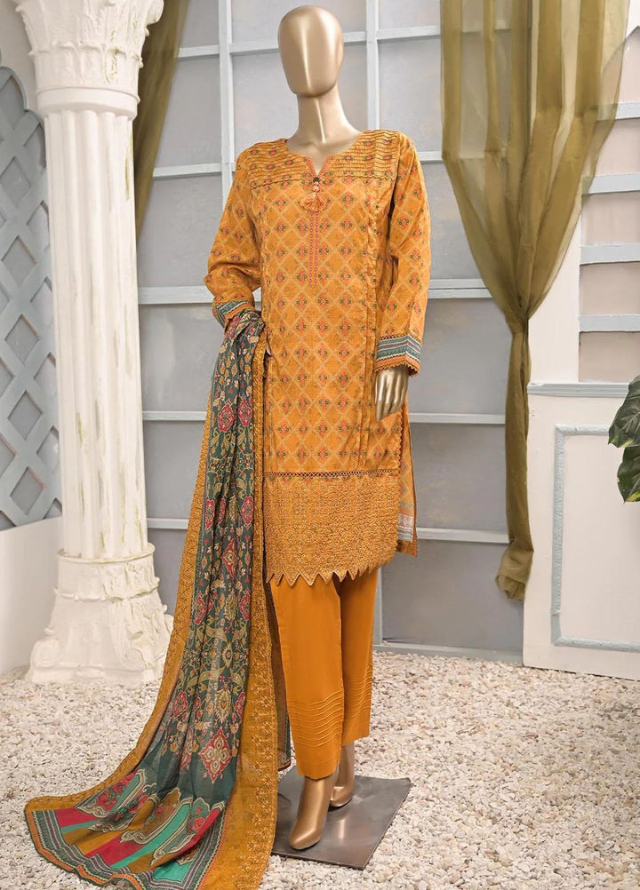 HZ Textiles Embroidered Lawn Suits Unstitched 3 Piece HZ23PCH-5 PEC-2327 - Summer Collection