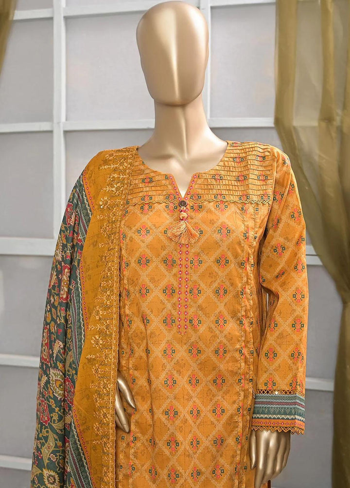 HZ Textiles Embroidered Lawn Suits Unstitched 3 Piece HZ23PCH-5 PEC-2327 - Summer Collection