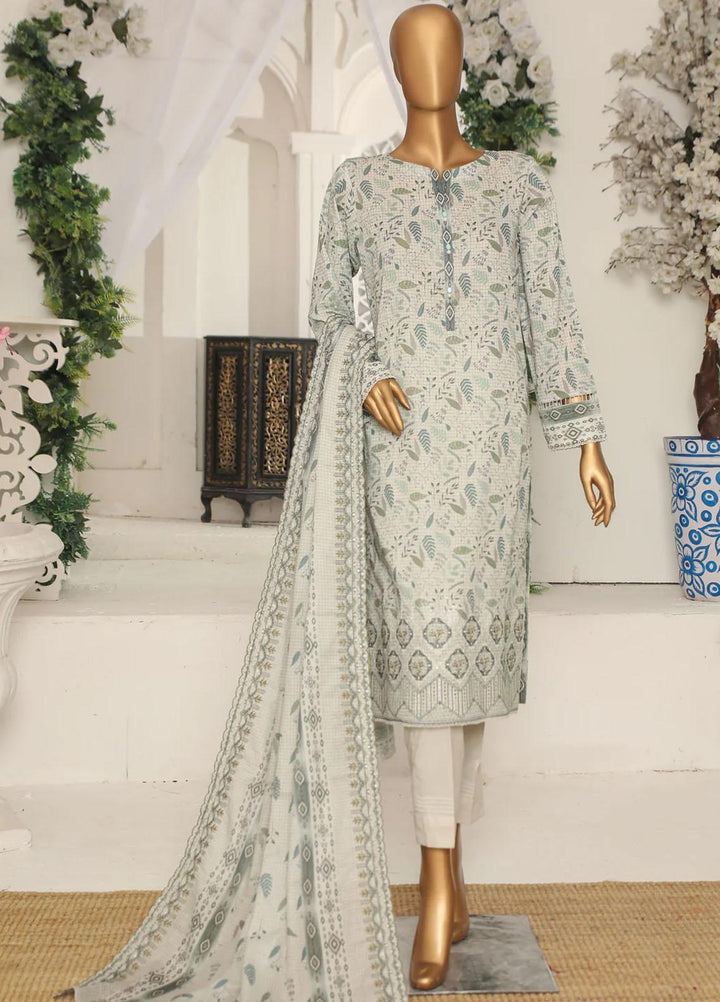 HZ Textiles Embroidered Lawn Suits Unstitched 3 Piece HZ23PD PEC-40 - Summer Collection