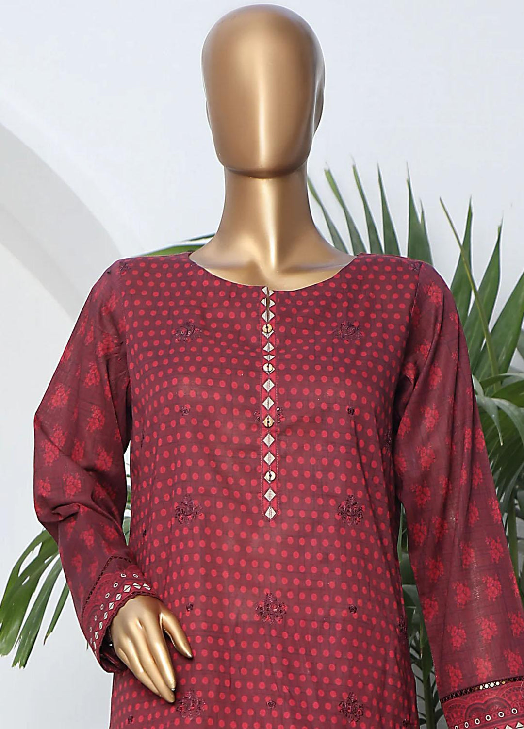 HZ Textiles Embroidered Lawn Suits Unstitched 3 Piece HZ23PD PEC-52 - Summer Collection