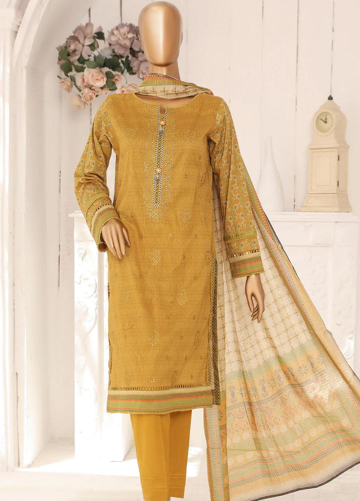 HZ Textiles Embroidered Lawn Suits Unstitched 3 Piece HZ23EK PEC-2364 - Summer Collection