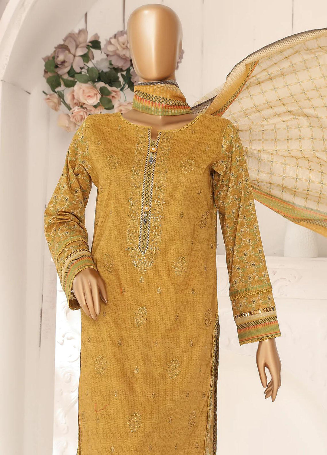 HZ Textiles Embroidered Lawn Suits Unstitched 3 Piece HZ23EK PEC-2364 - Summer Collection